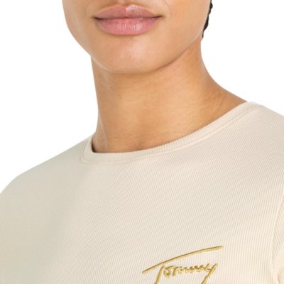 Tee-shirt à manches courtes femme Tjwby Gold Signature TOMMY HILFIGER