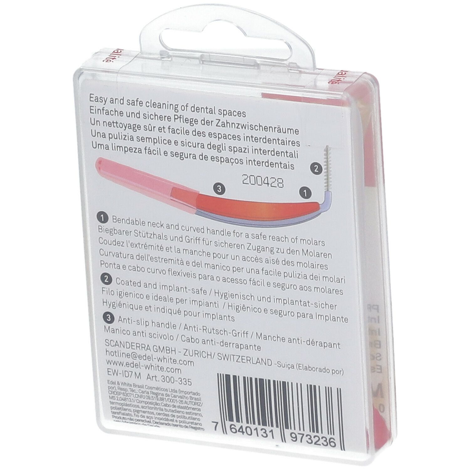 Edel white Pro Interdentalbürste 0,7 - 4 mm