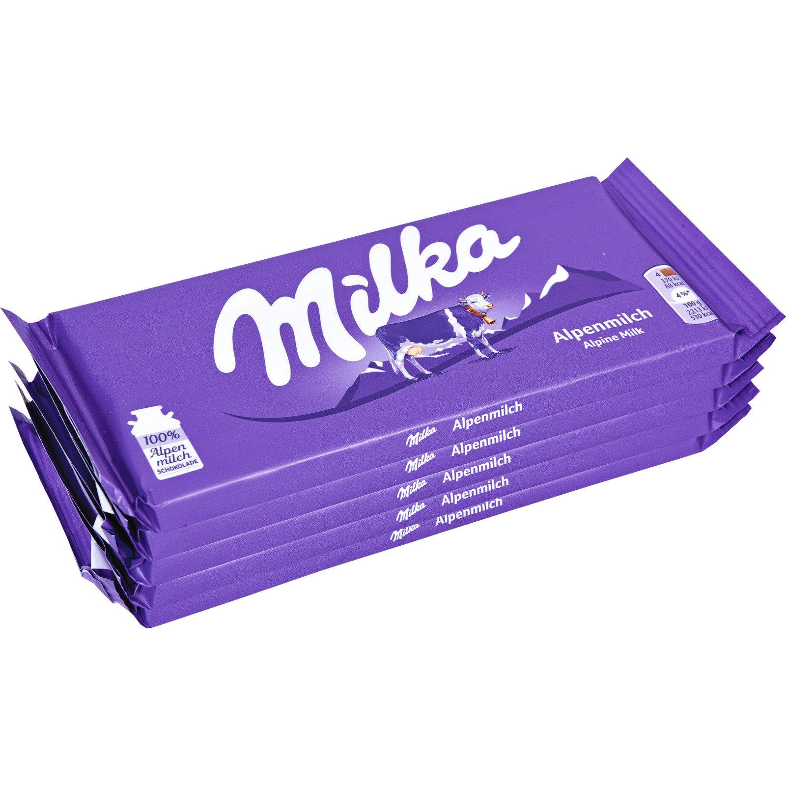 Milka Alpenmilch Tafelschokolade 5 x 100 g