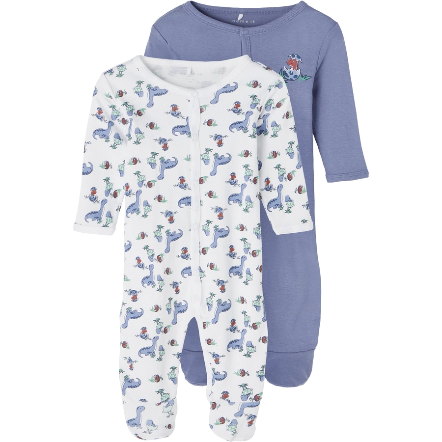 name it Schlafoverall 2er Pack Wild Wind Dino