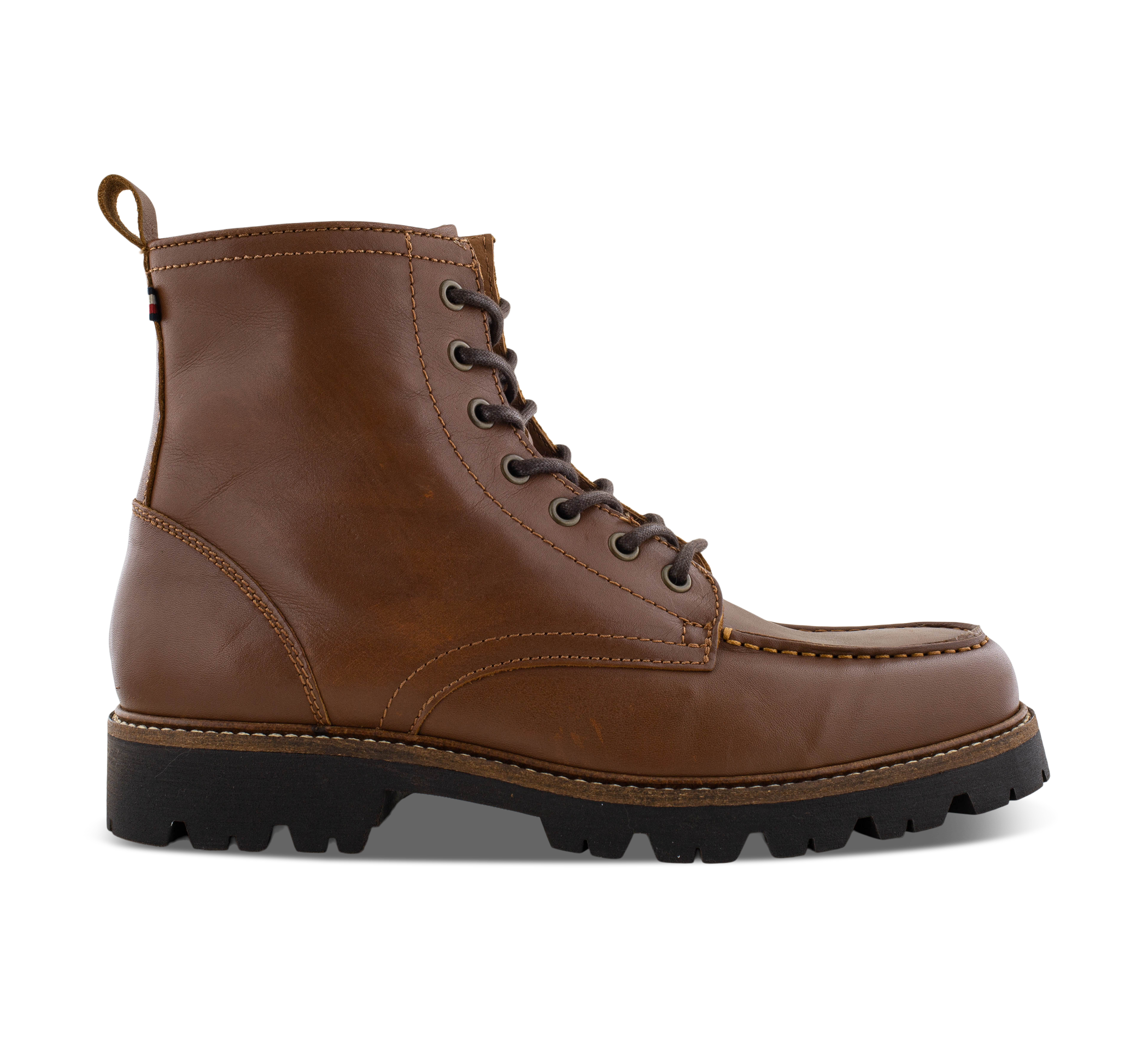 Tommy Hilfiger Hilfiger Moc Toe Leather Boot - Schnürstiefel Leder