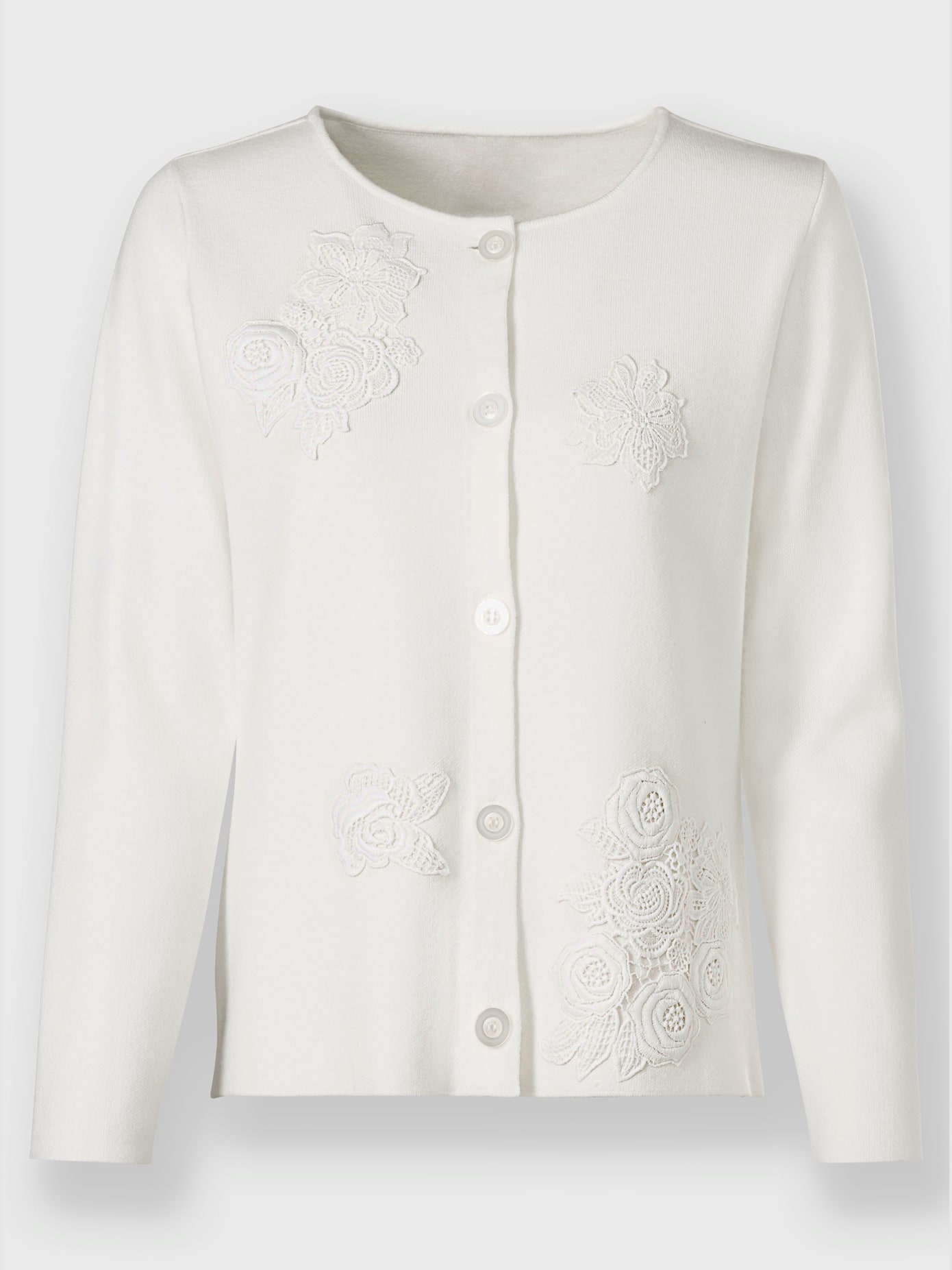 Veste en tricot dentelle plaquée