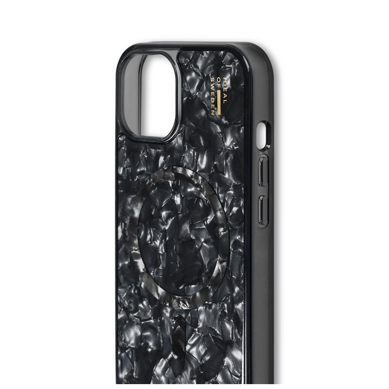 iPhone 16e / 15 / 14 / 13 MagSafe Hardcase Hülle Pearlized Case Recycled (IDPLCMS-I2361-01) - Schwarz