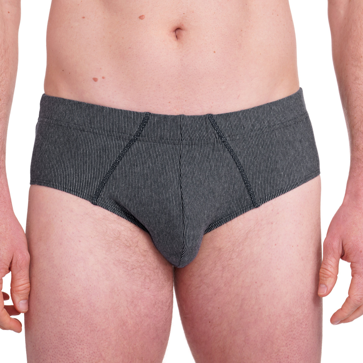 VanVaan Herren Slip mit Streifen hellgrau
