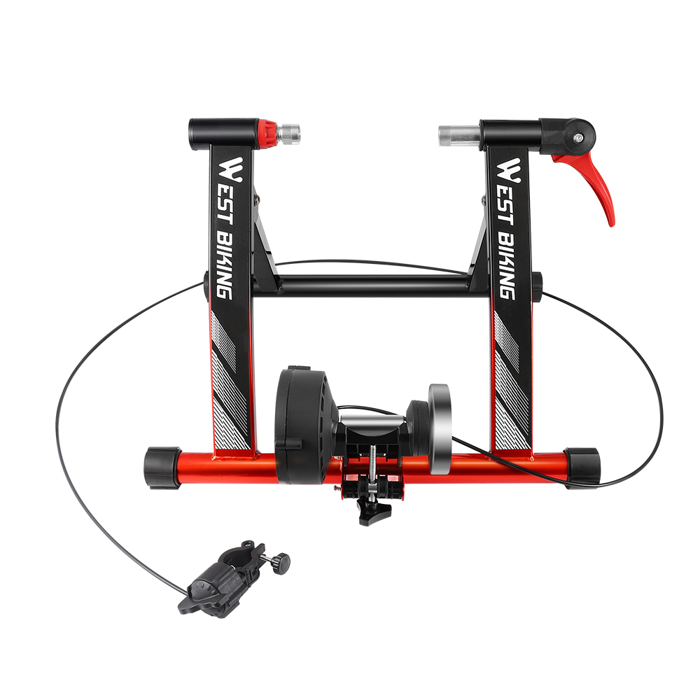 Fahrrad Rollentrainer Velo Ständer Bike Home Trainer mit 6-fachem Widerstand - Schwarz / Rot