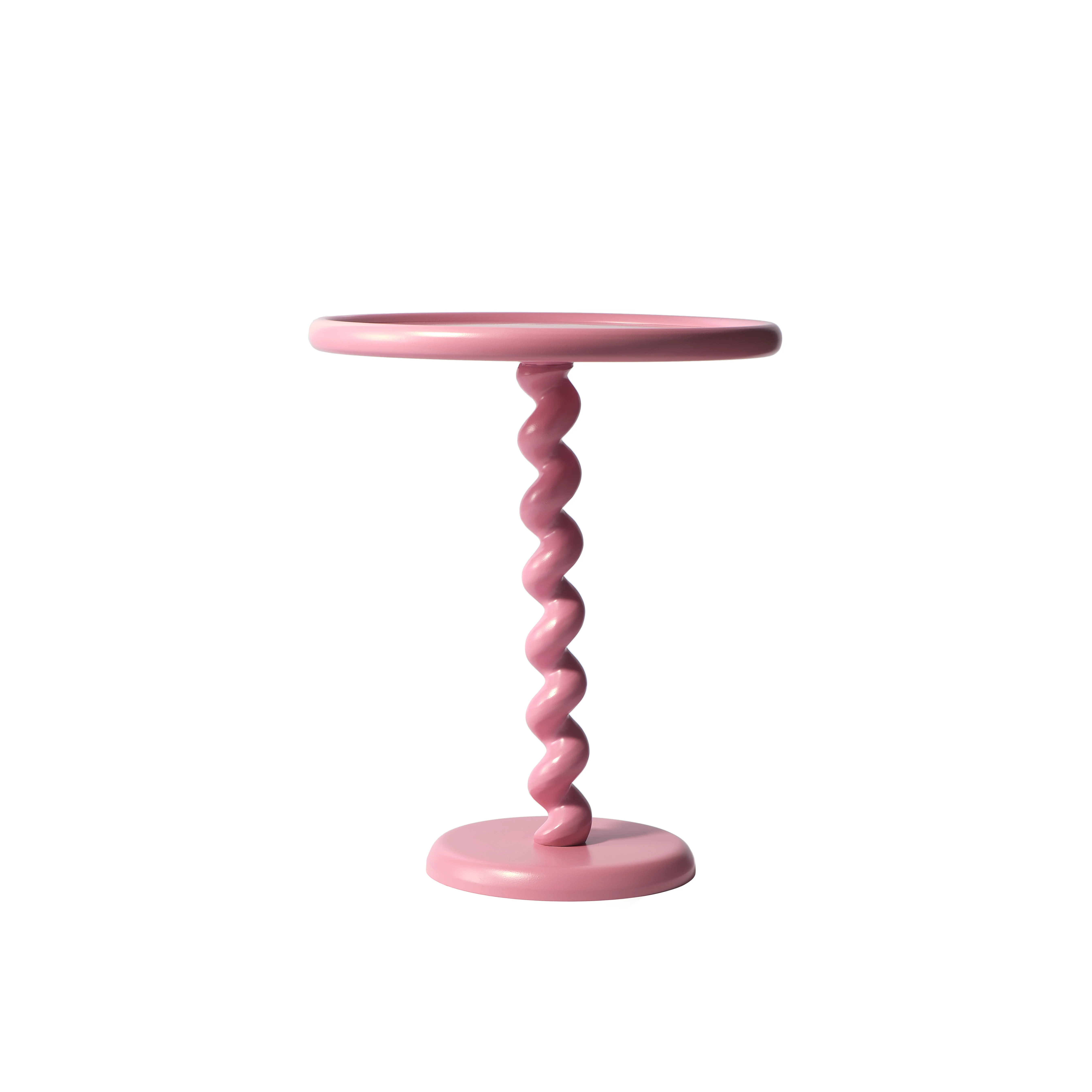 TWISTER - Table d'appoint métal | Rose
