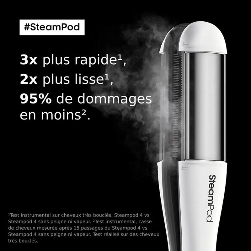 Pack lisseur boucleur SteamPod 4 cheveux fins