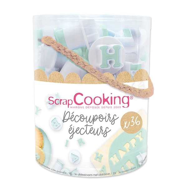 Emporte-pièces lettres et chiffres Scrapcooking