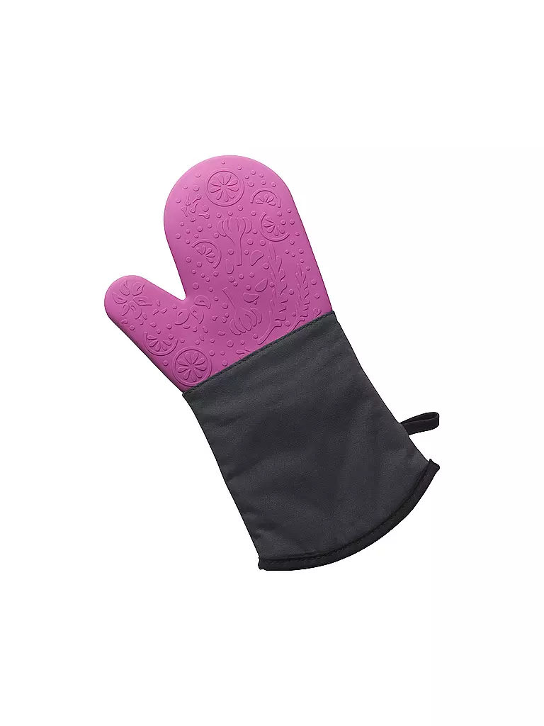 LURCH Silikon Backhandschuh Rosa / Schwarz rosa