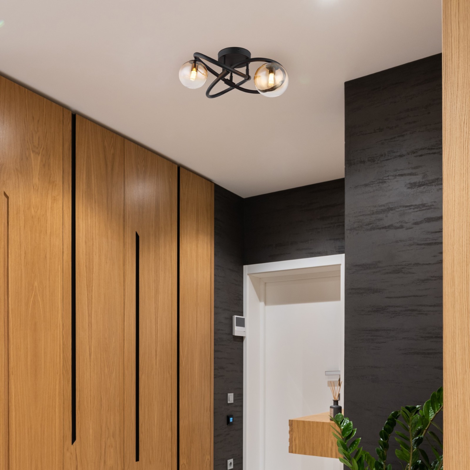 LED-Deckenleuchte - schwarz matt - 41 cm