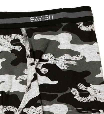 Say-So Boxershorts - Gråmeleret m. Camouflage
