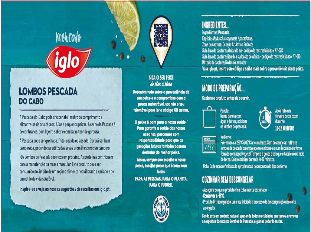 LOMBOS PESCADA IGLO MSC 1KG