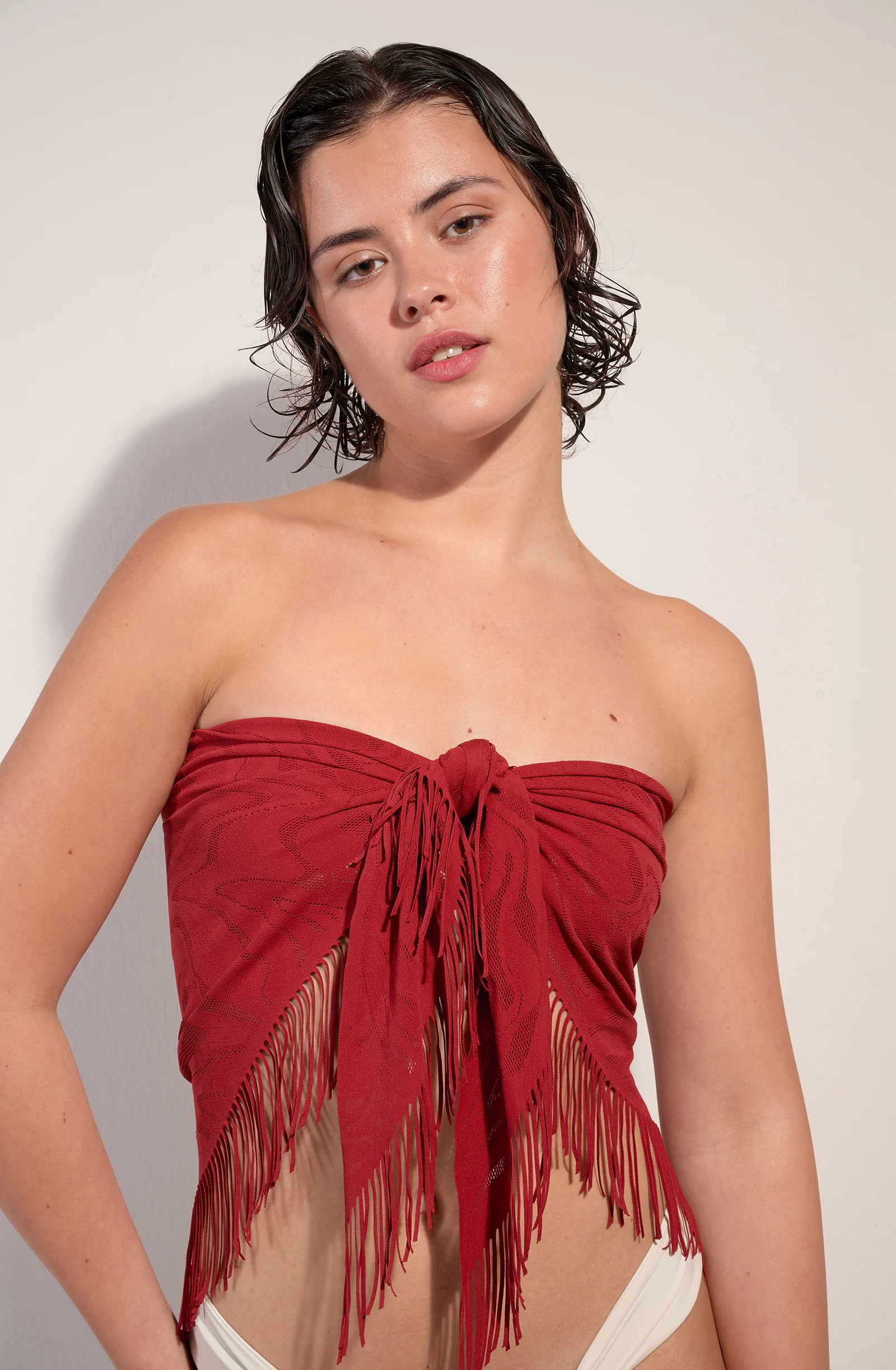 trudy Paréo à franges en dentelle garance Garance