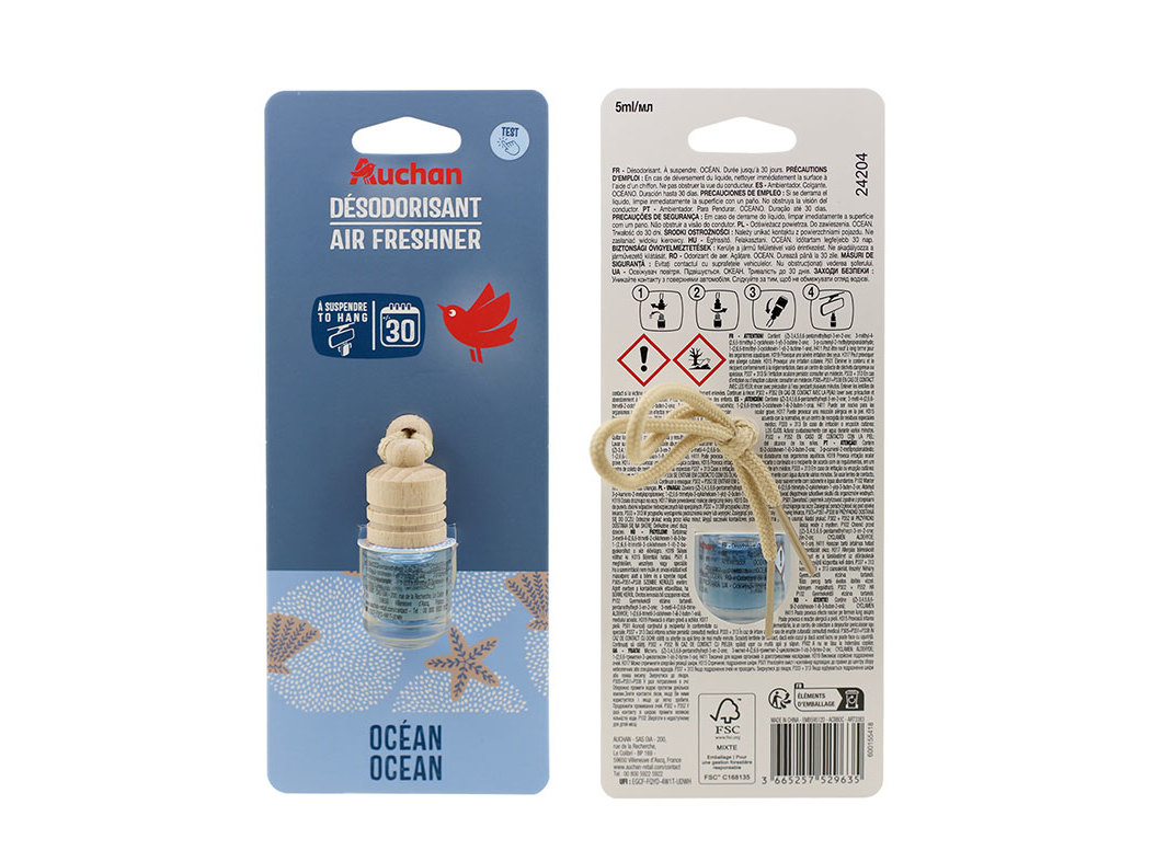 AMBIENTADOR AUTO AUCHAN GARRAFA OCEAN