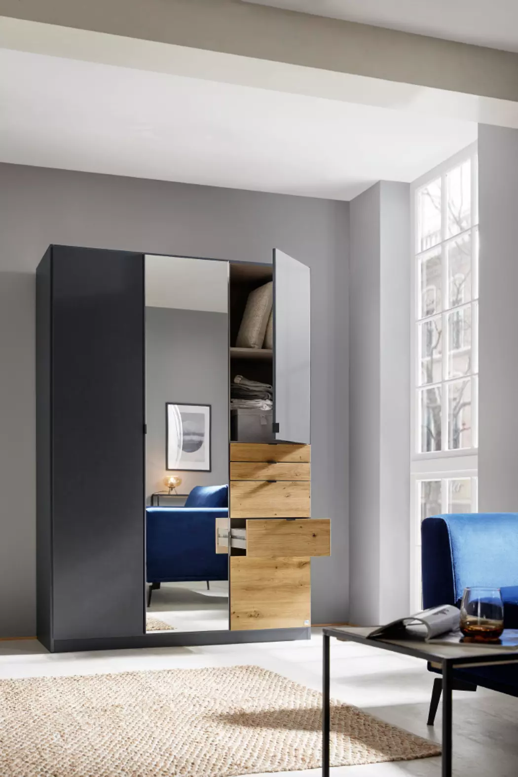 Kleiderschrank Ontario 136 x 197 cm