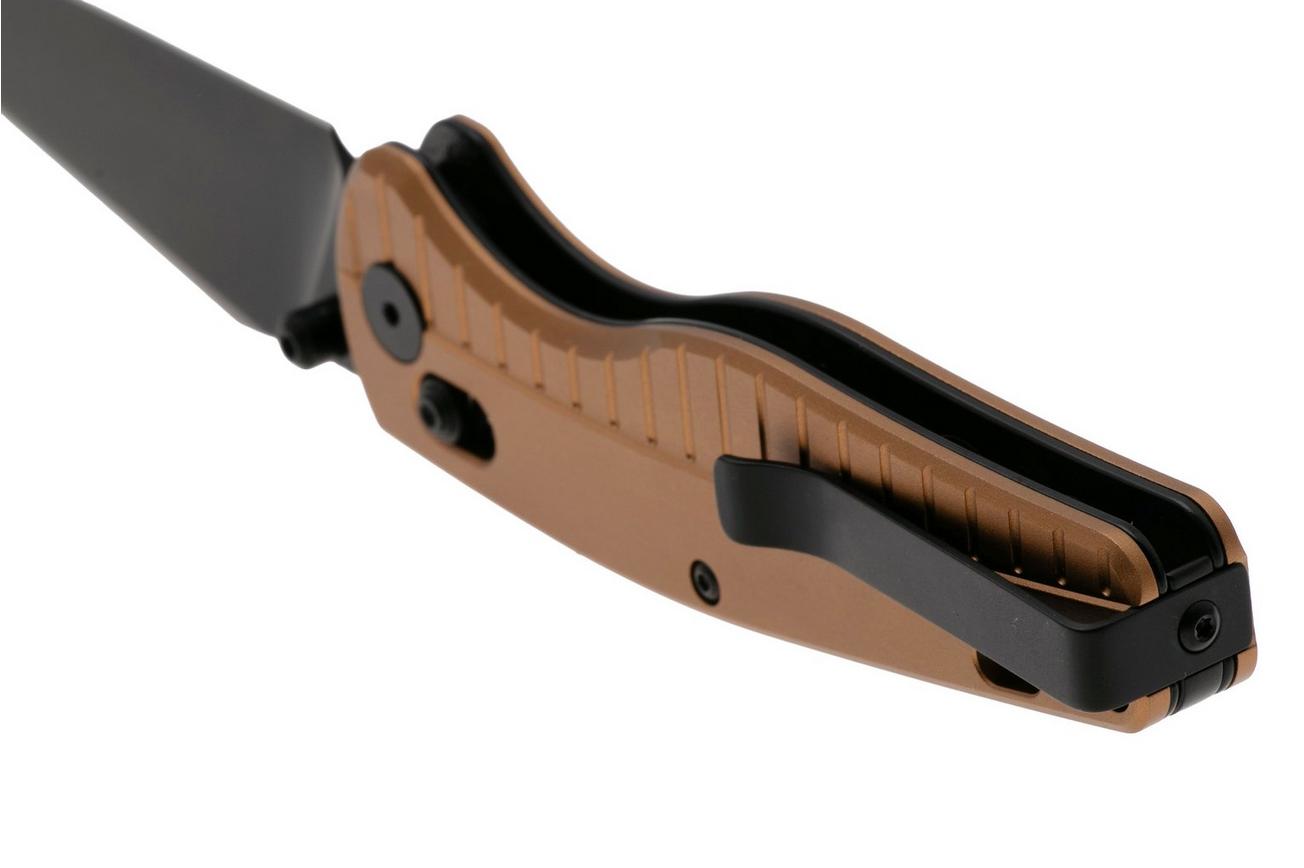 QSP Knife Reptile QS165-A2 PVD 14C28N, Champagne Aluminium, zakmes