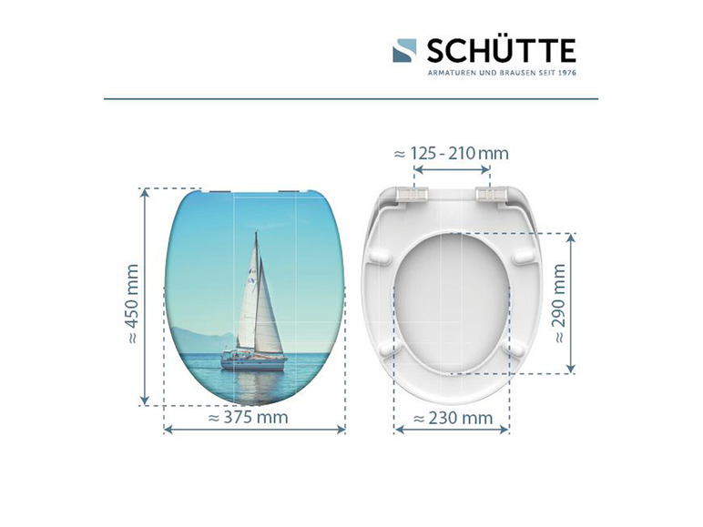 WC zitting duroplast, met soft-close-mechanisme