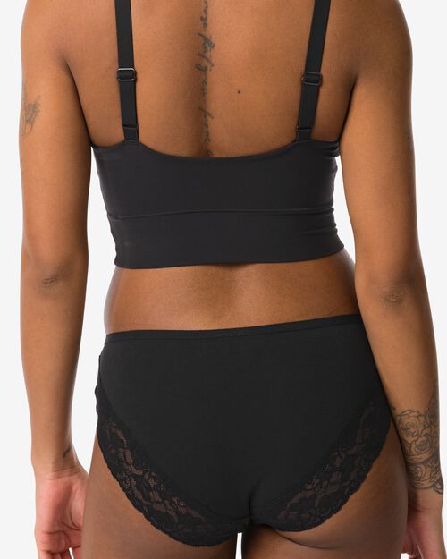 hipster femme en coton avec dentelle noir