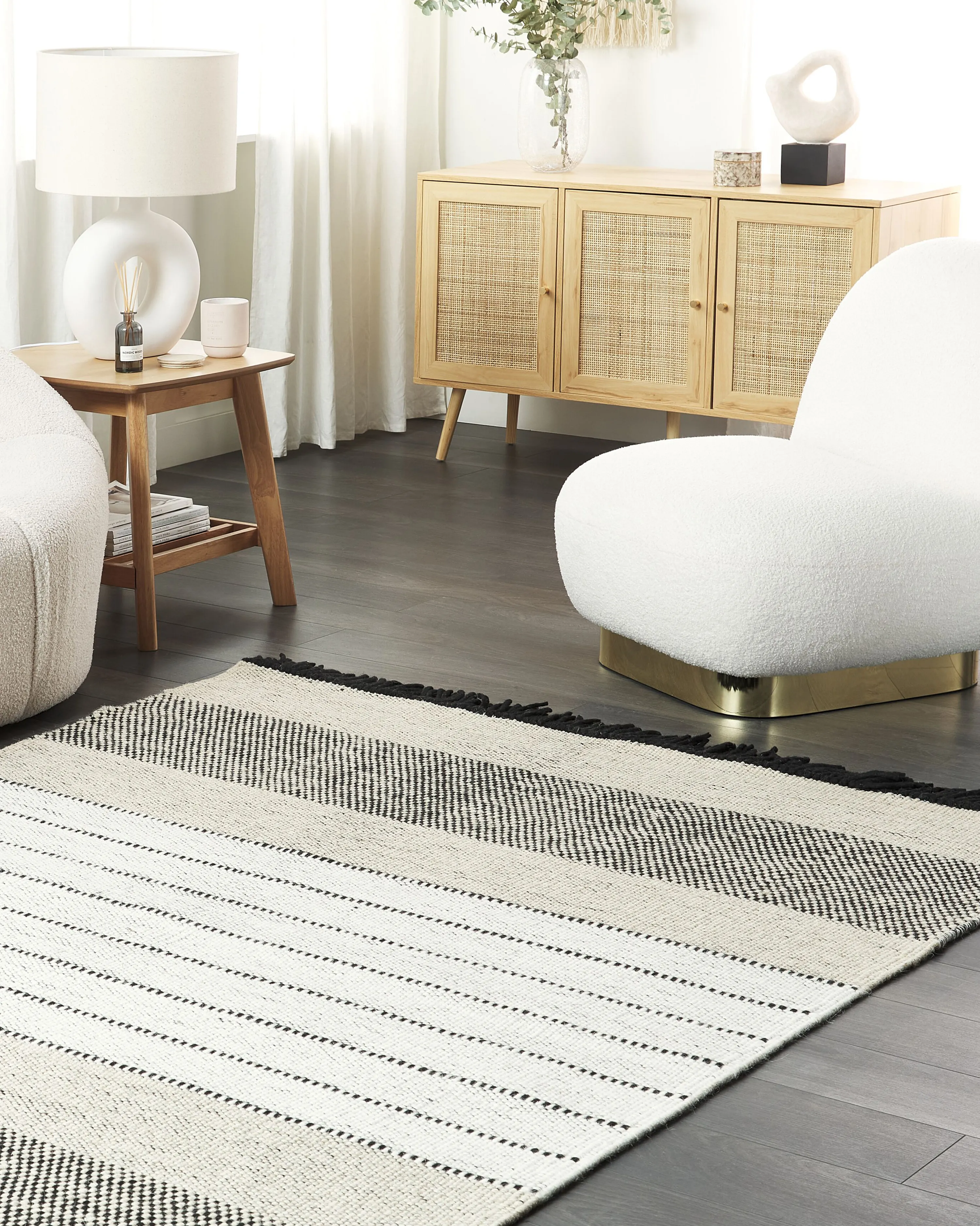 Vloerkleed YAZLIK Beige 160 x 230 cm Wol