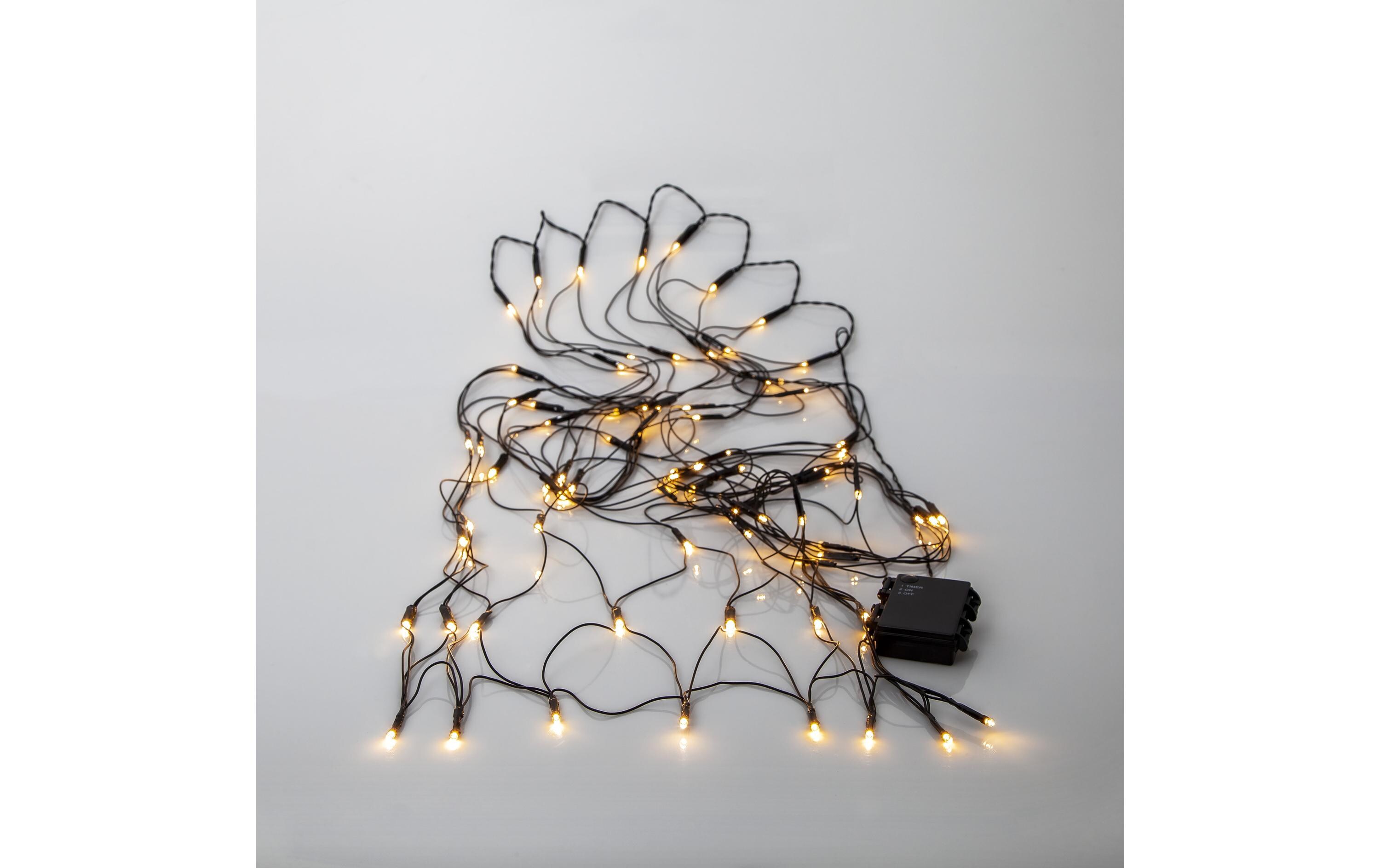 LED-Lichternetz Dura String, 80 LED, 150 cmLichternetz mit Batteriebetrieb