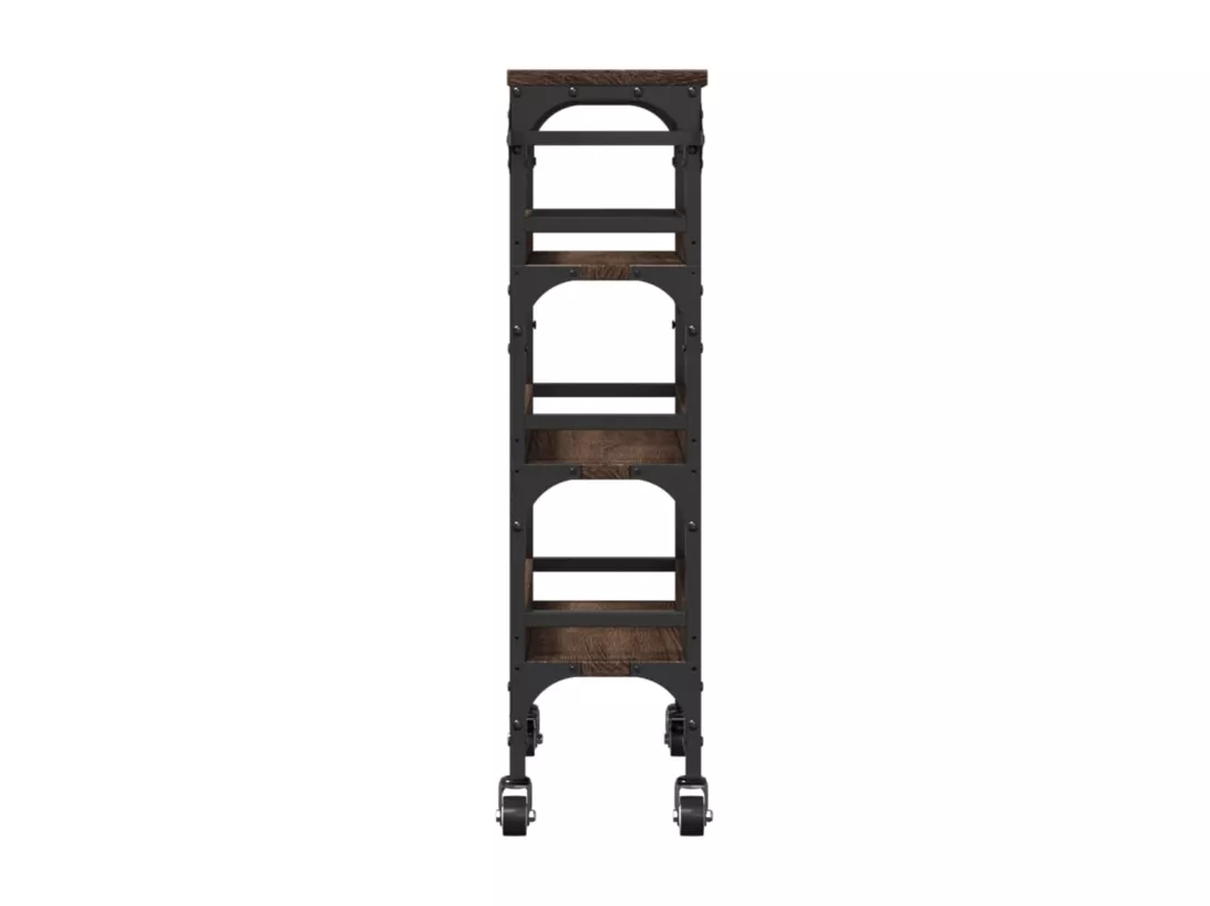 Chariot de cuisine chêne marron 53x20x76 cm bois d'ingénierie
