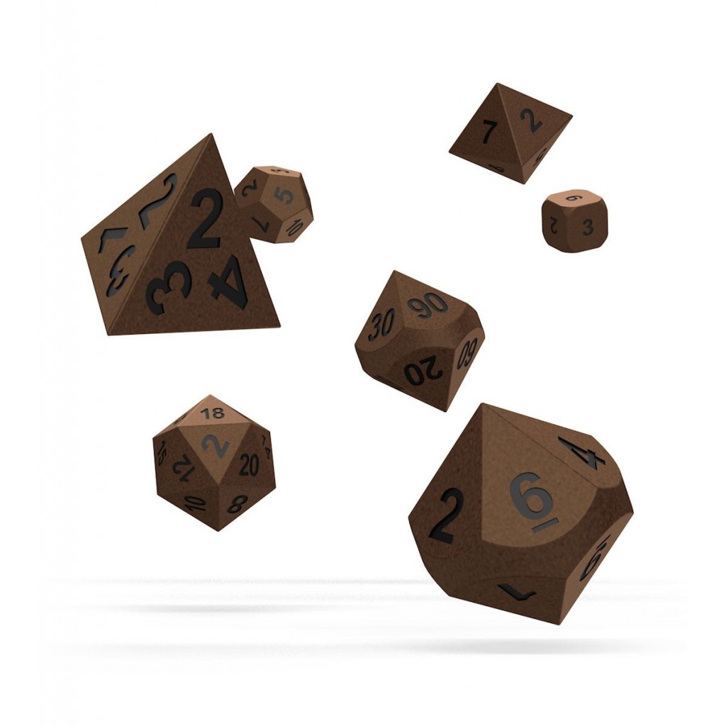 Oakie Doakie Dice dés RPG-Set Metal Dice - Brasstige (7)