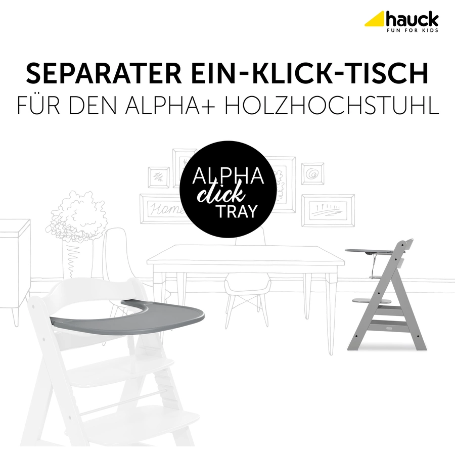 Hauck Alpha Esstisch Click Tray Grey