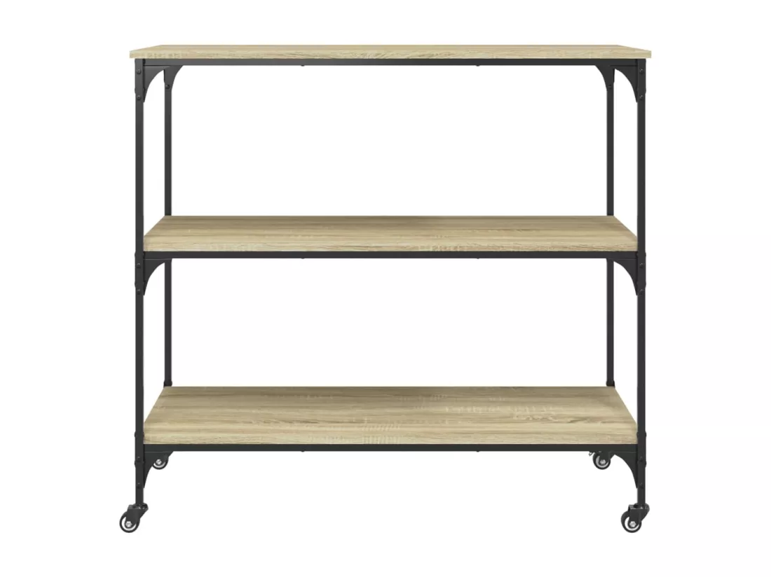 Chariot de cuisine chêne sonoma 102x50x95 cm bois d'ingénierie