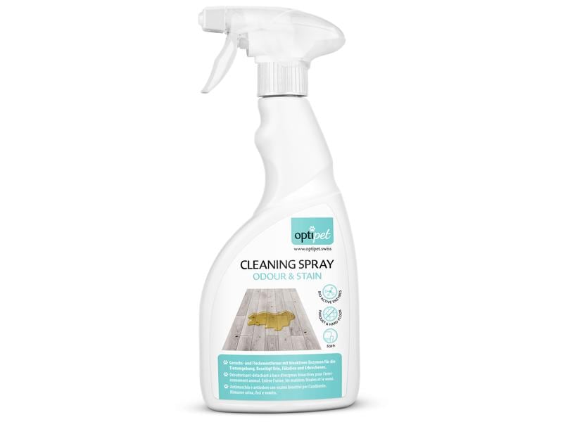 OptiPet Reinigungsmittel Odour & Stain, 500 ml Reinigungsspray gegen Flecken und Gerüche