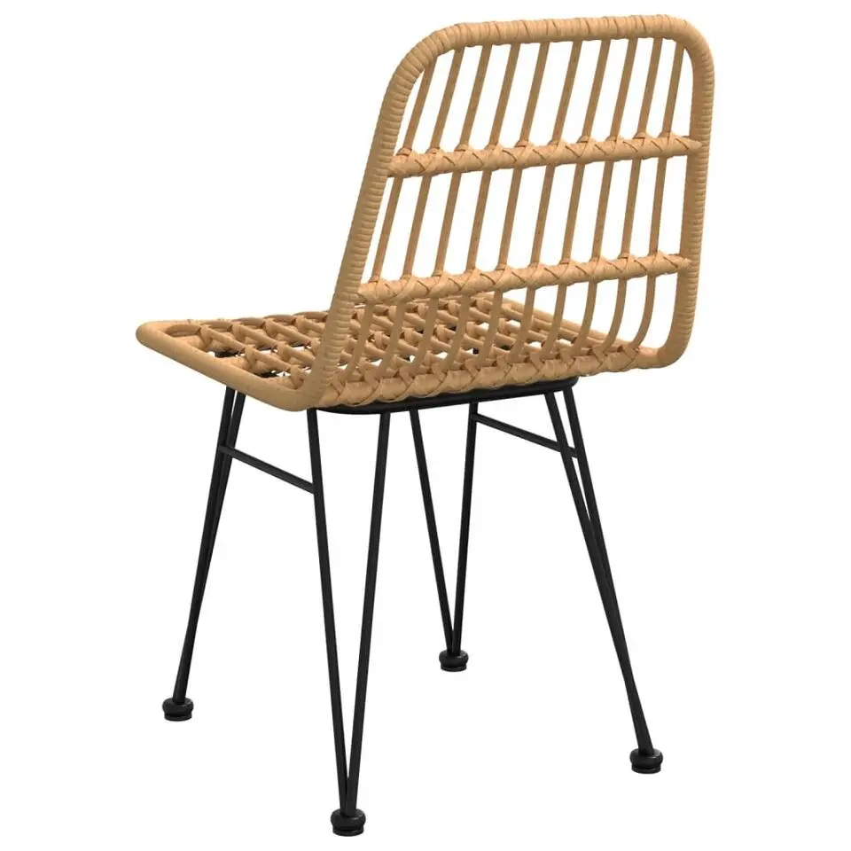 vidaXL - Tuinstoelen - Bruin - Staal - 2 stuks -48x62x84 cm