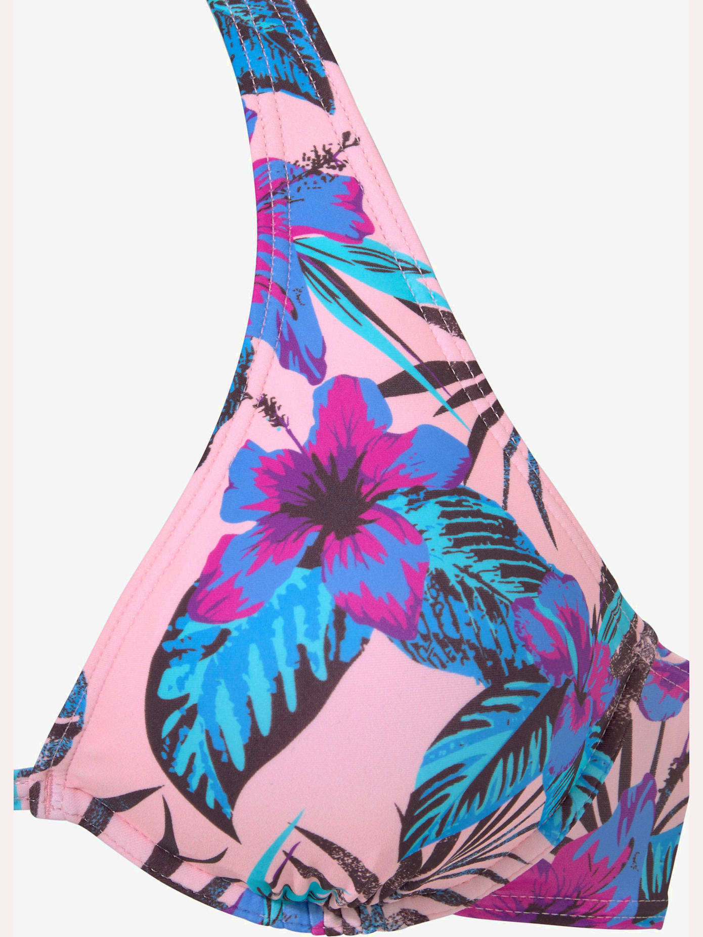 Haut de maillot de bain à armatures imprimé floral