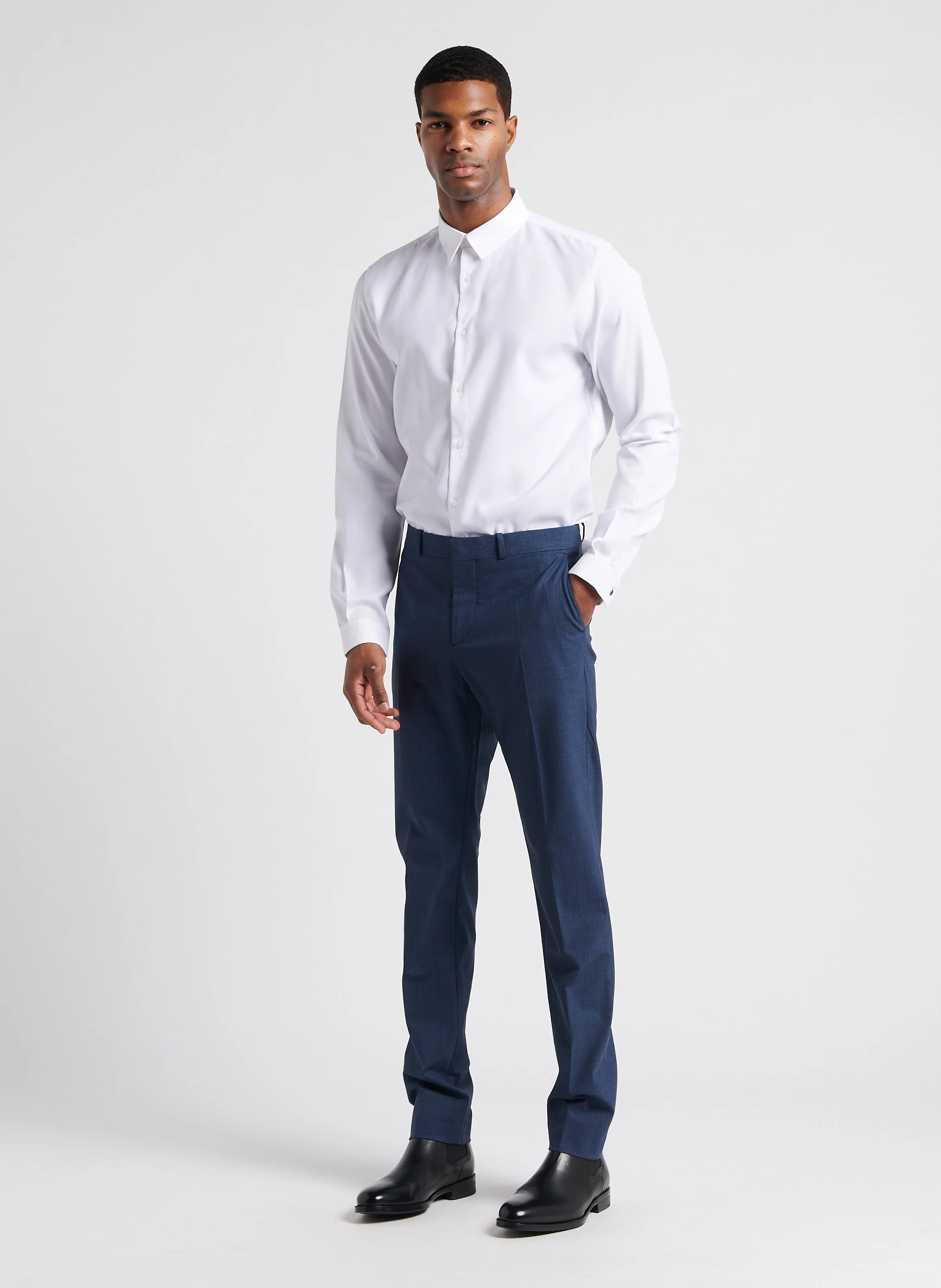 Chemise col classique regular-fit| Blanc
