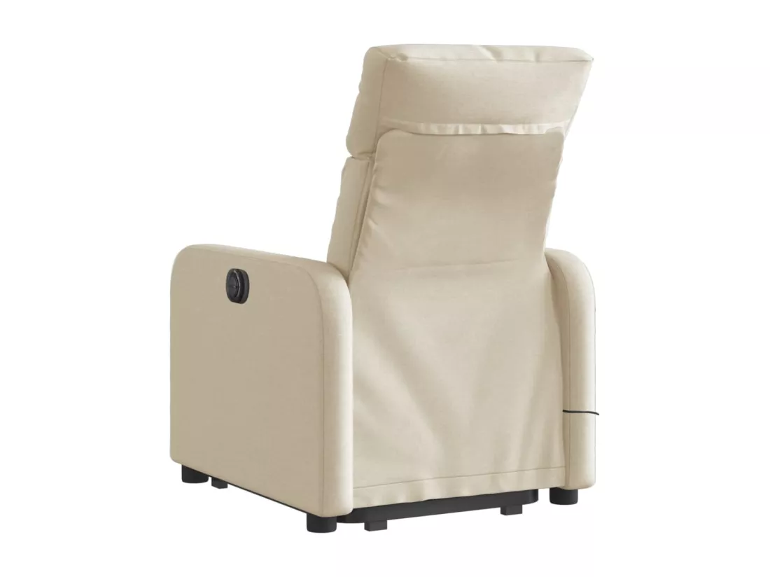Fauteuil inclinable massant électrique Crème Tissu