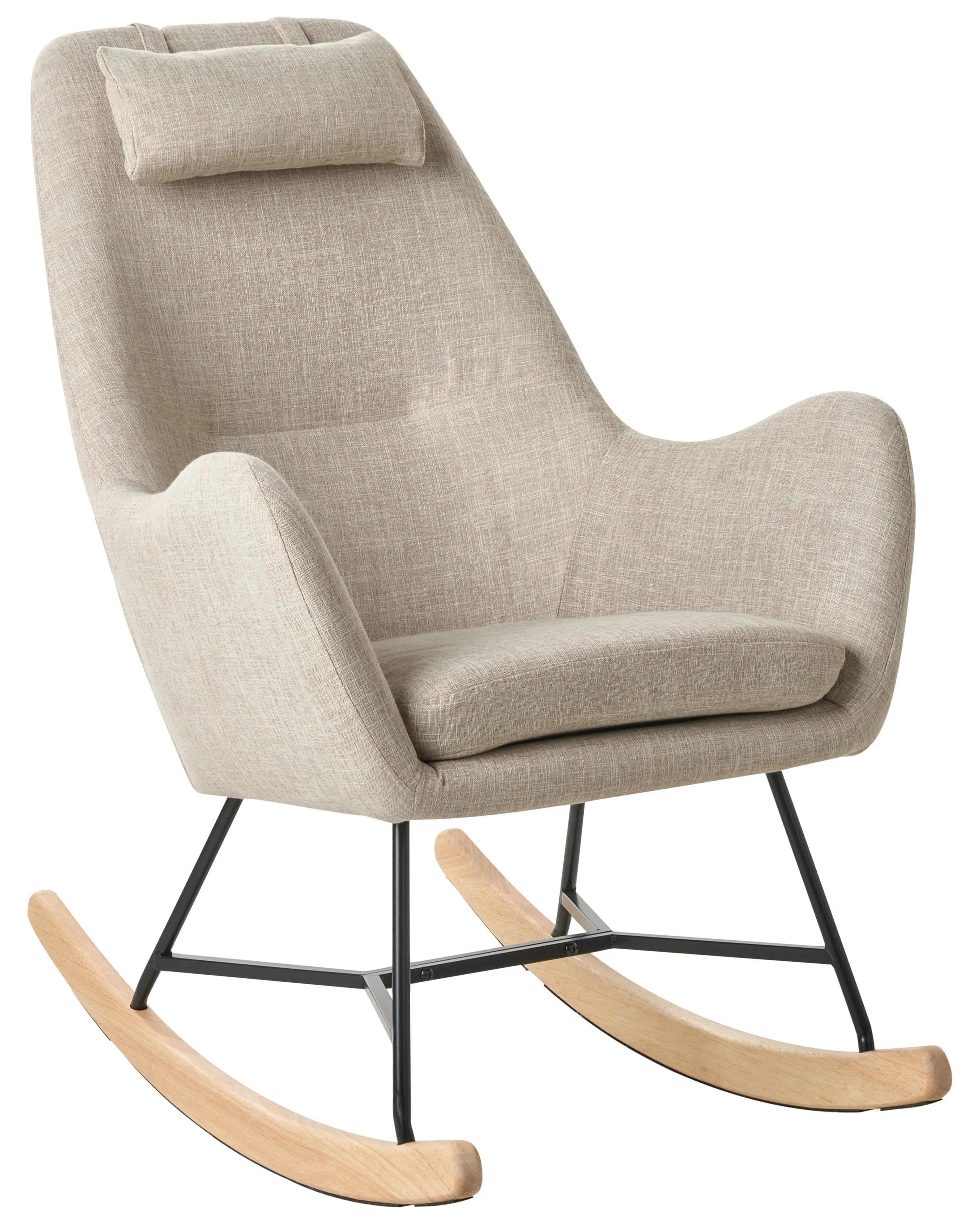 Schommelstoel ARRIE Stof Lichtbeige