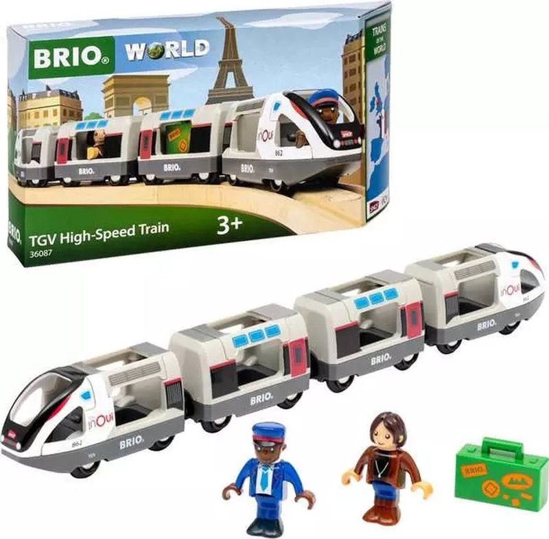 BRIO - 36087 Treinen van de Wereld - TGV Hogesnelheidstrein - Speelgoed - Geschikt voor Kinderen vanaf 3 Jaar