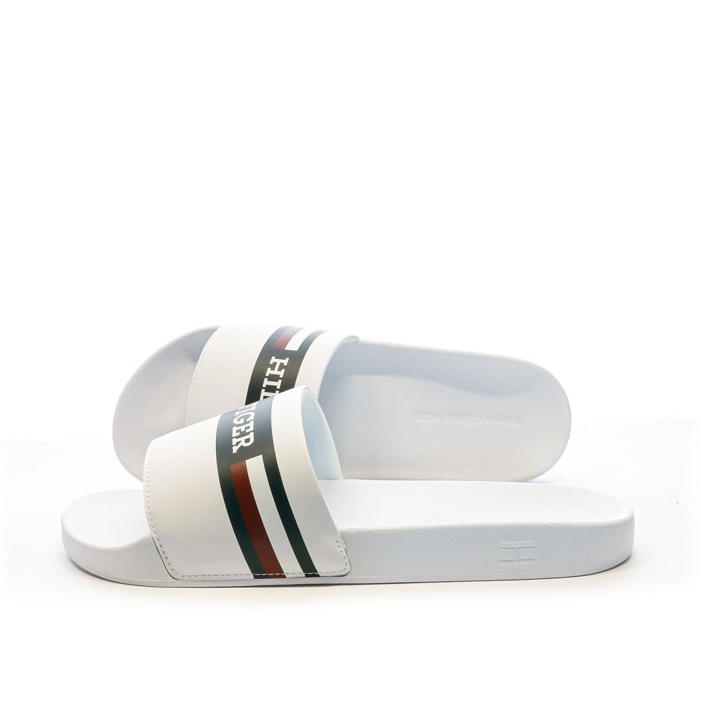 Tommy Hilfiger Claquettes Blanc Homme Tommy Hilfiger Corporate