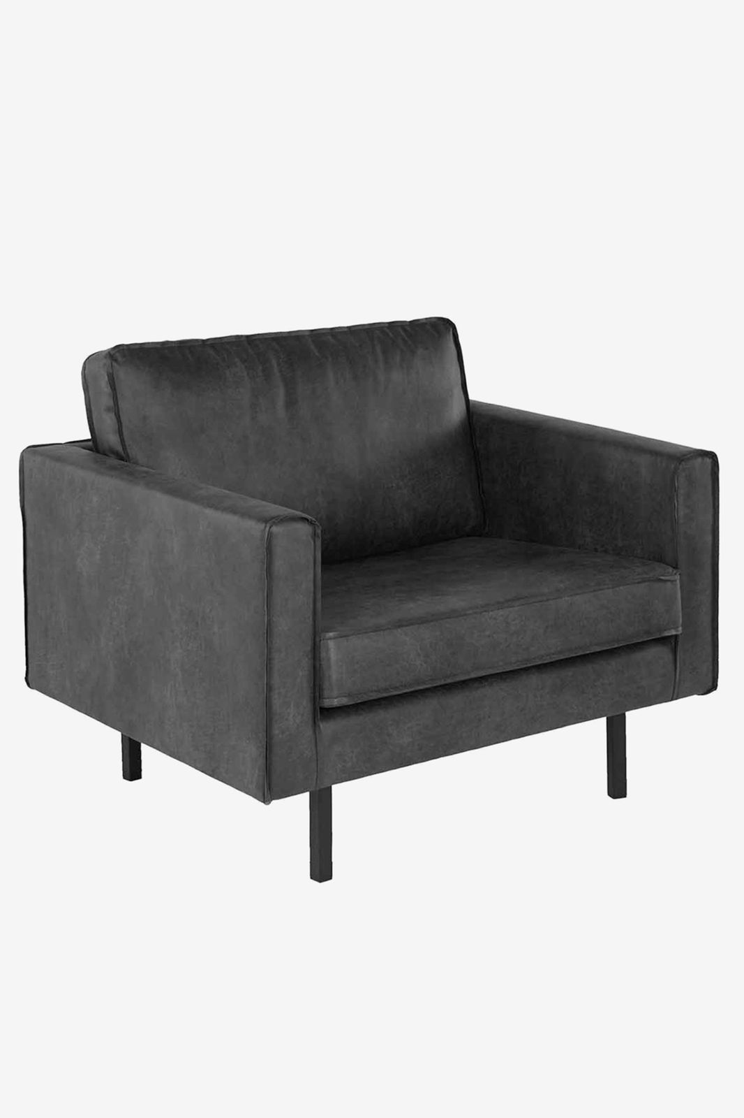 Amsterdam leer outside loveseat zwart