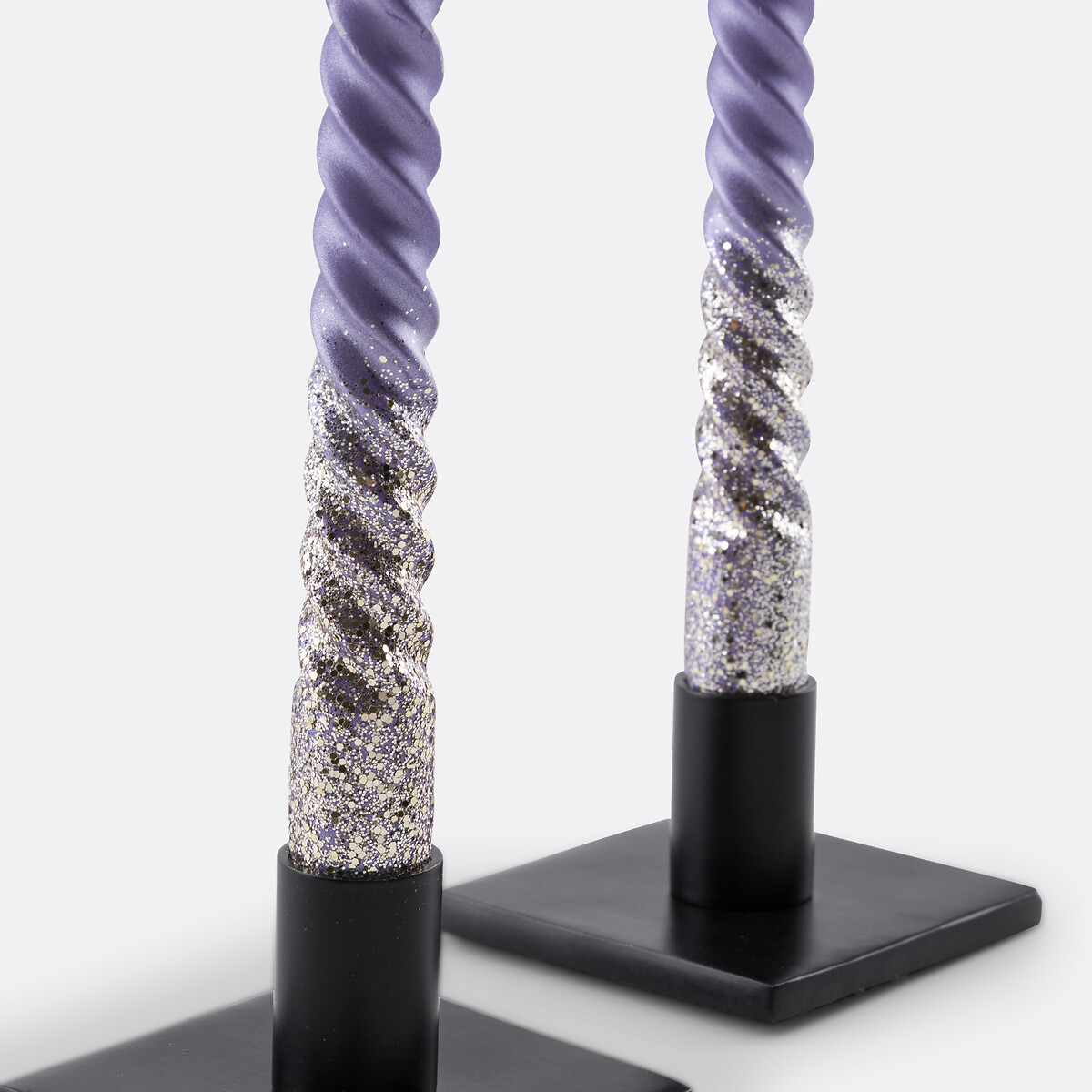 LA REDOUTE INTERIEURS<br>Conjunto de 2 velas torcidas com glitter, Caspar