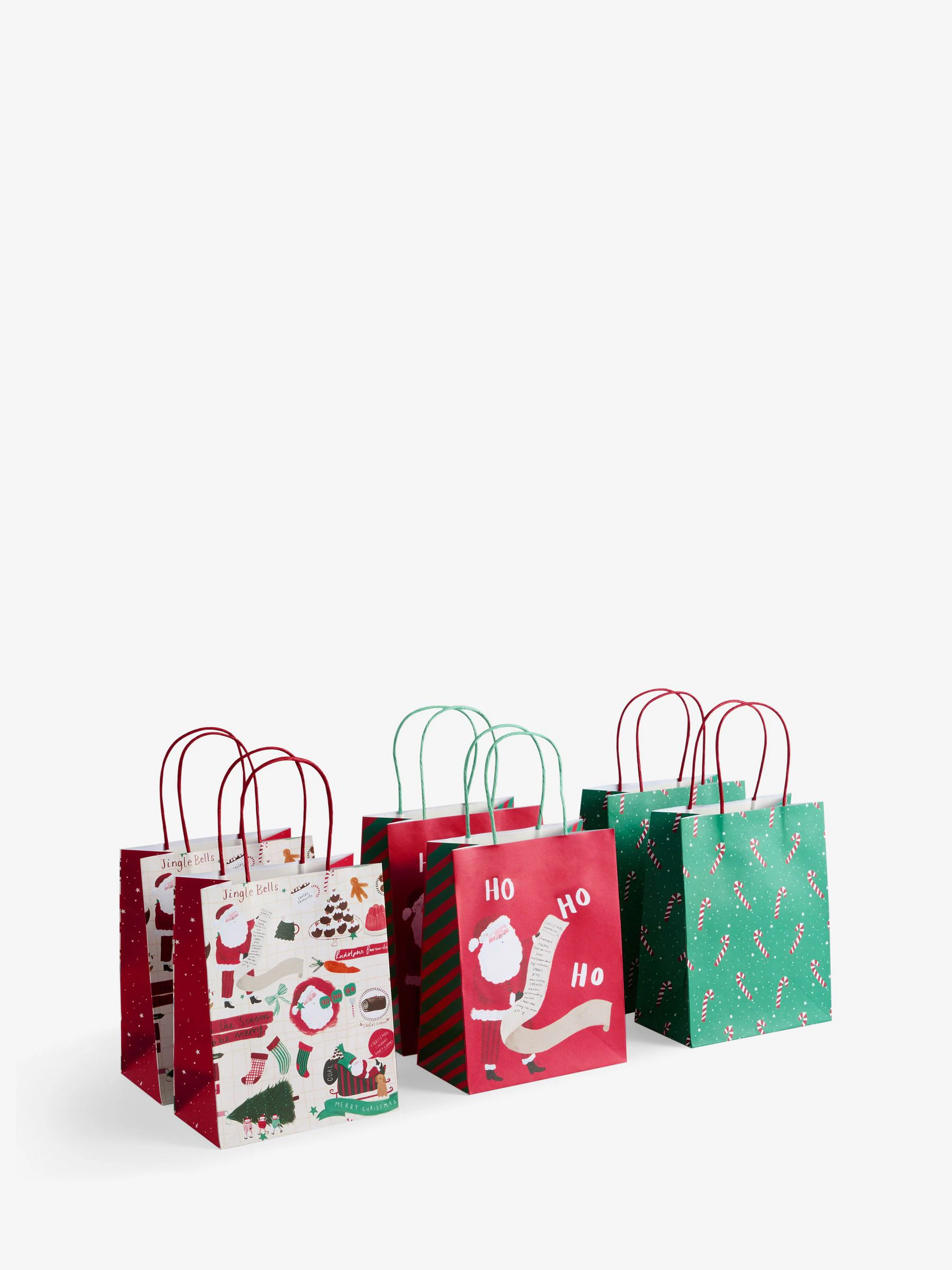 Cadeautassen met kerstmis-print
