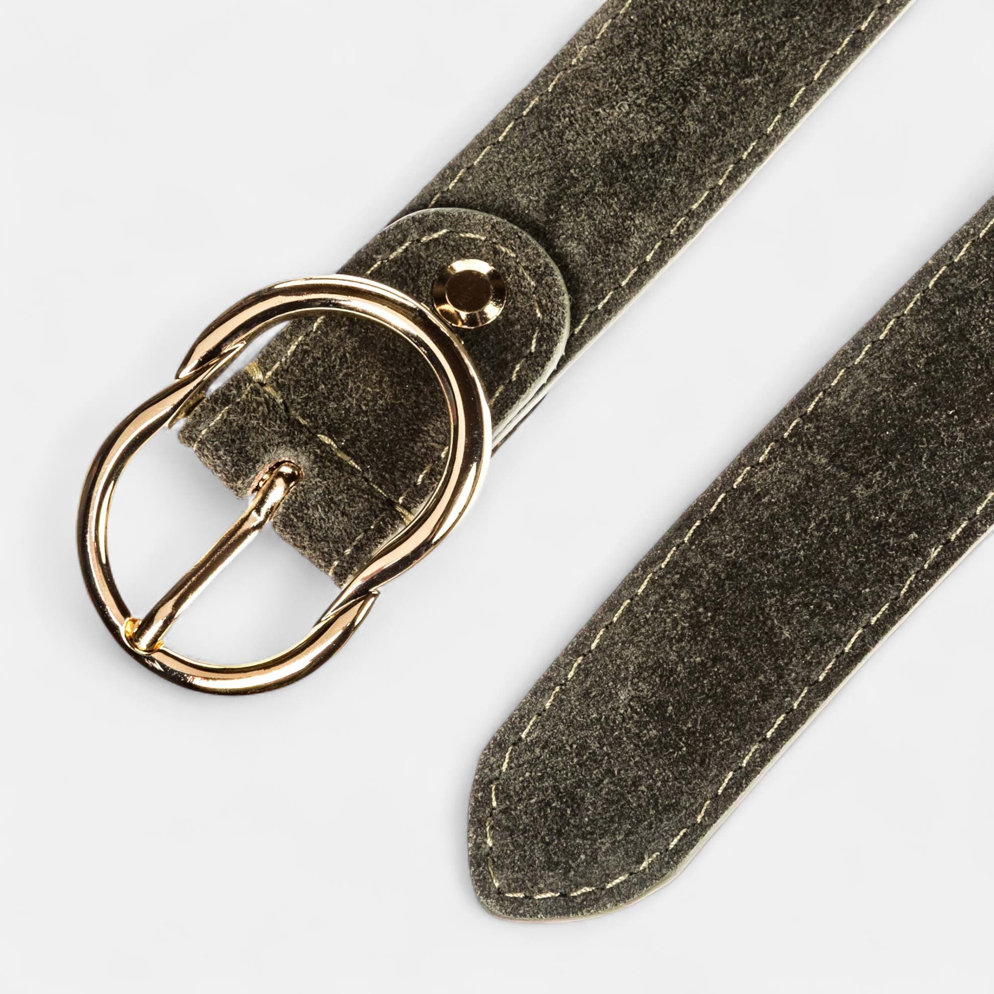 Ceinture en cuir kaki