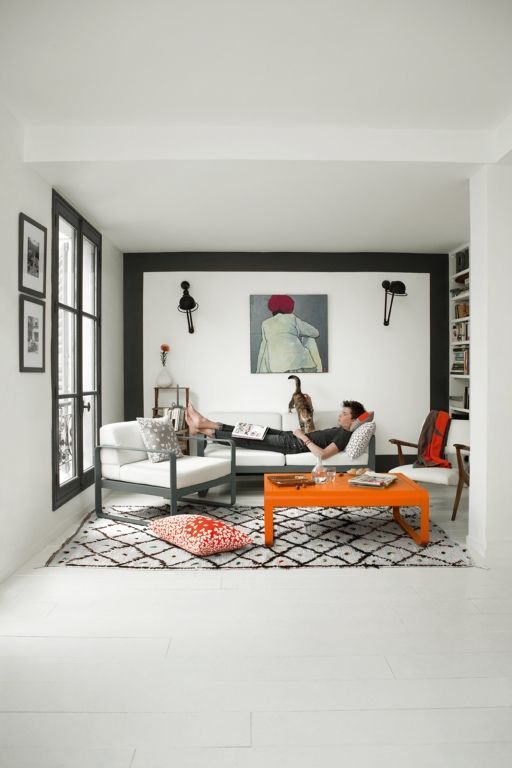 Fermob Bellevie fauteuil kussen wit Chili
