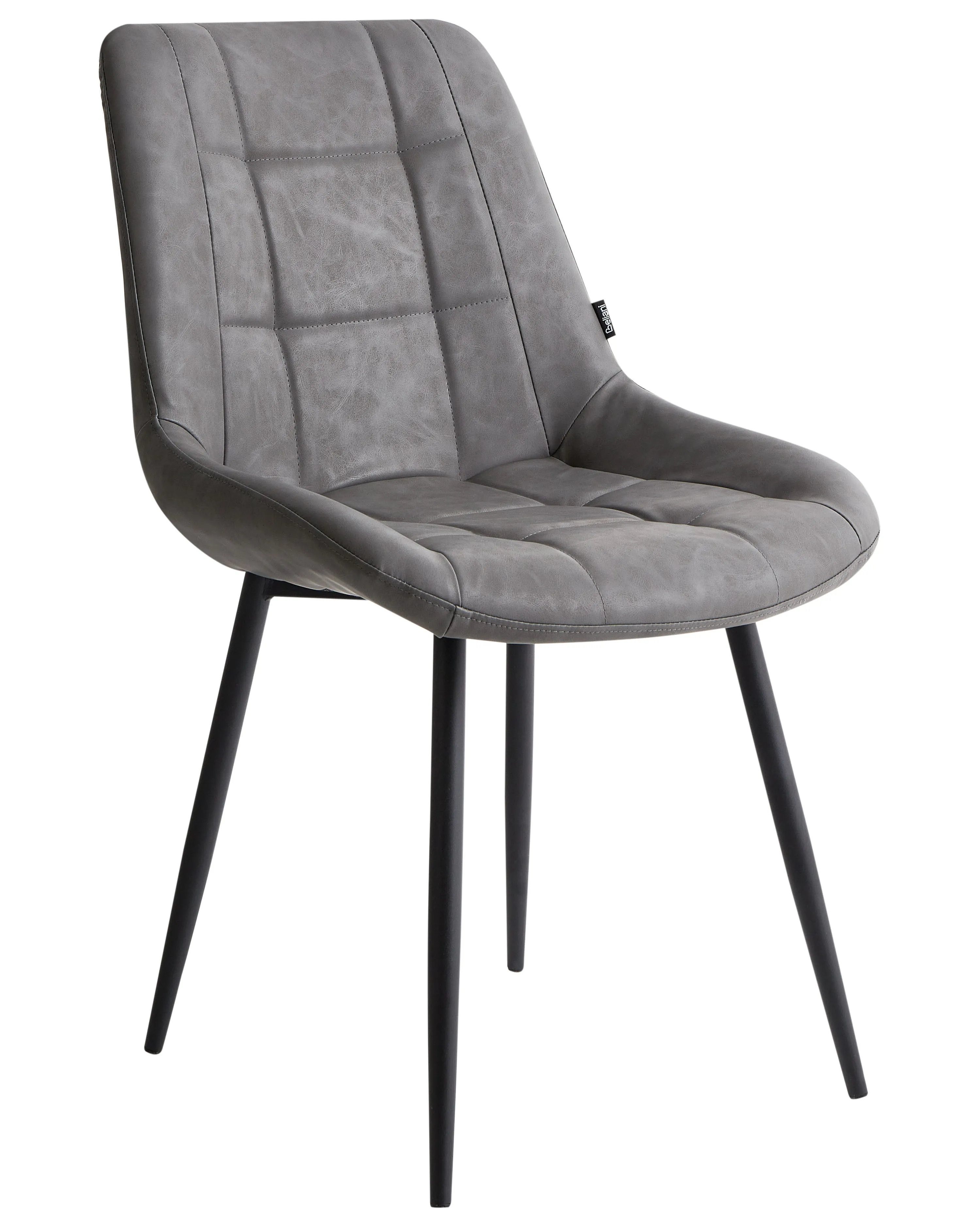 Set van 2 eetkamerstoelen MELROSE Kunstleer Grijs