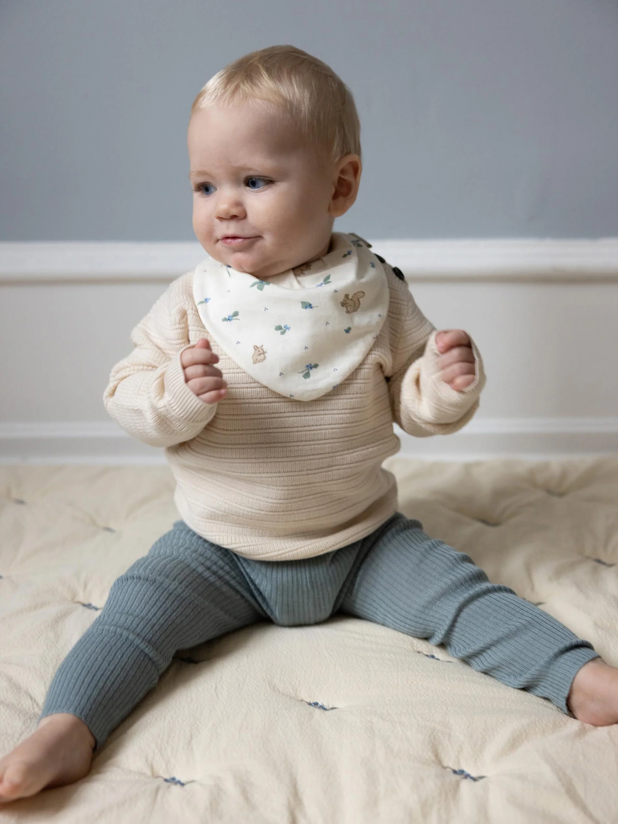Babylapjes Blueberries van biokatoen, 2-delig