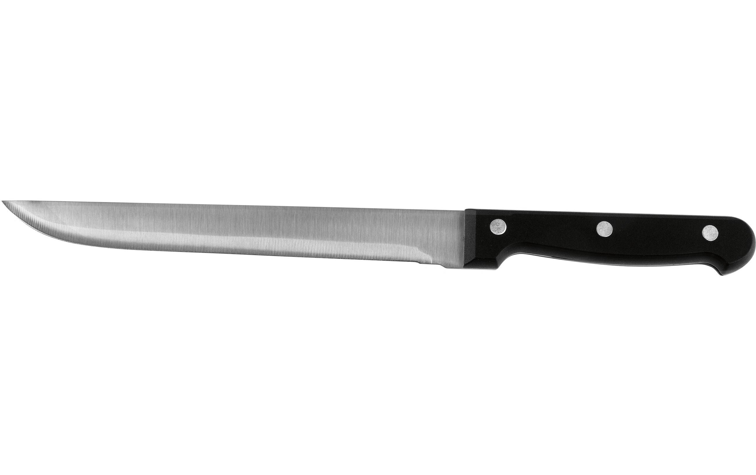 Messerblock-Set mit Messer Edelstahl, 6-Teilig, SchwarzSet aus Messerblock und fünf verschiedenen Messern