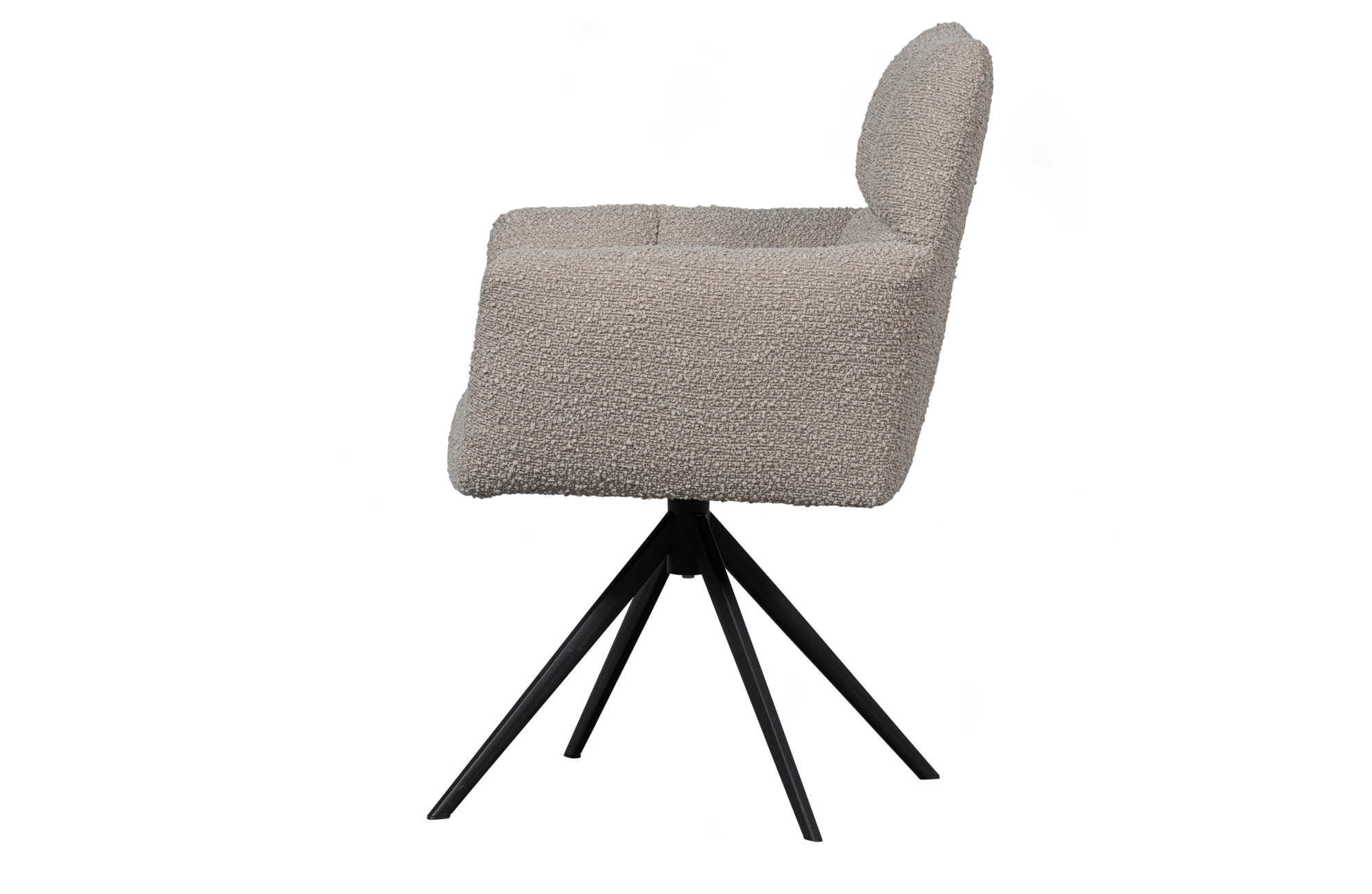 WOOOD Exclusive draaistoel Vinny met armleuning bouclé Vinny draaistoel met armleuning bouclÉ - Zand