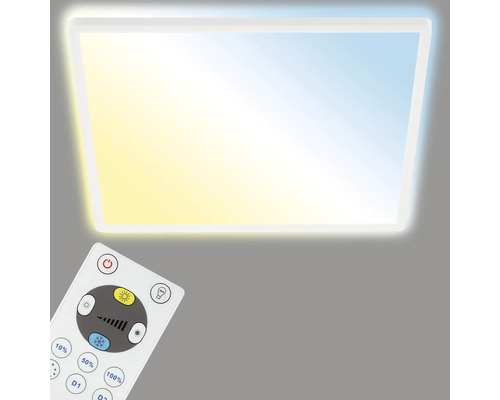 LED plafondlamp CCT dimbaar 22W 3000 lm 3000/4000/6000 K 42x42 cm wit + achtergrondverlichting + afstandsbediening
