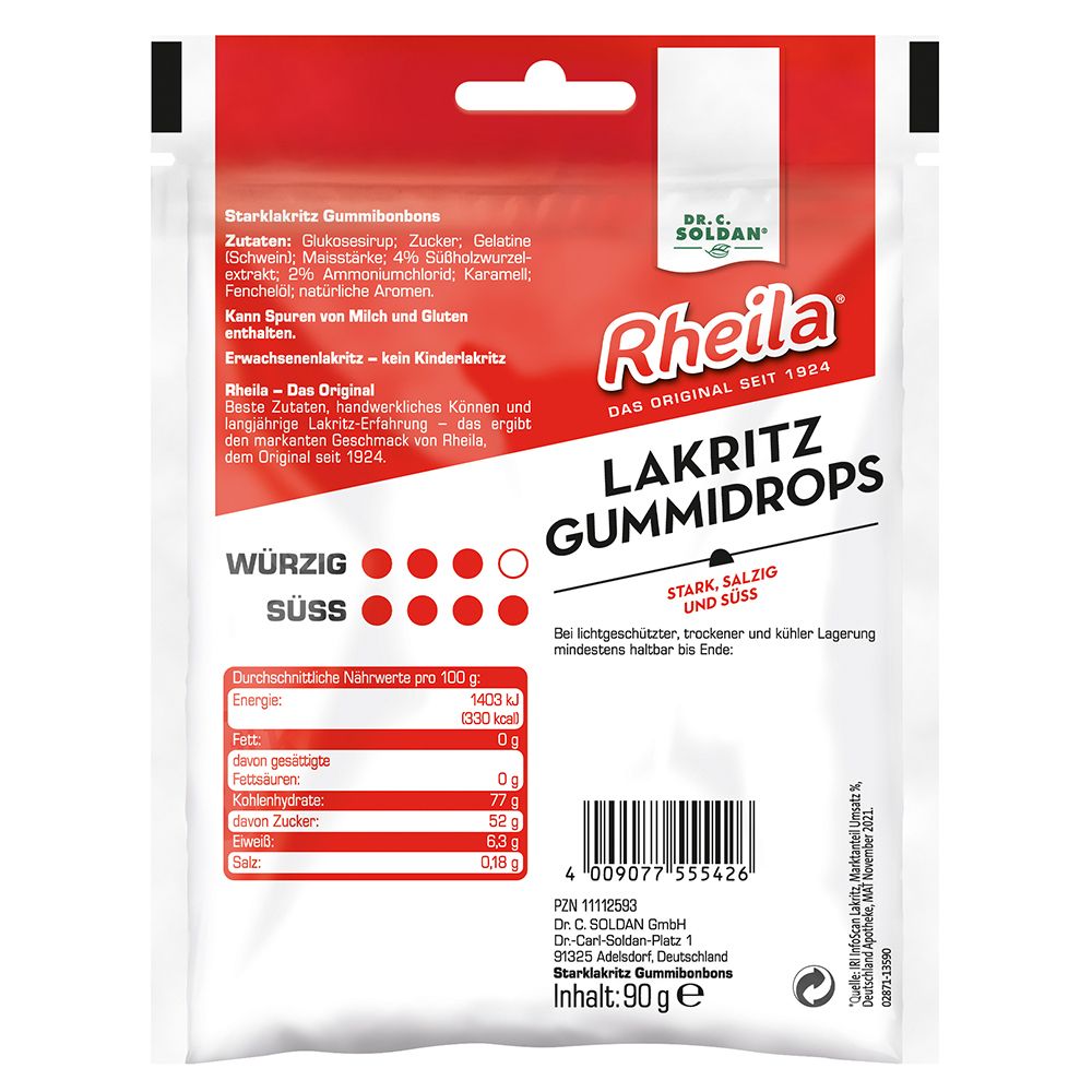 Rheila Lakritz Gummidops mit Zucker