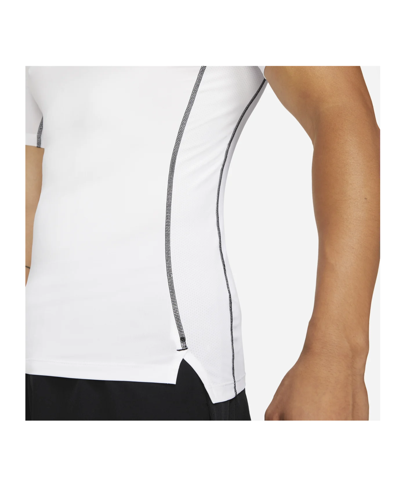 Nike Pro Shortsleeve Shirt Weiss Schwarz F100