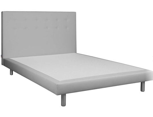 CONCEPT1 - Lit déco Cannes 160x200cm gris clair