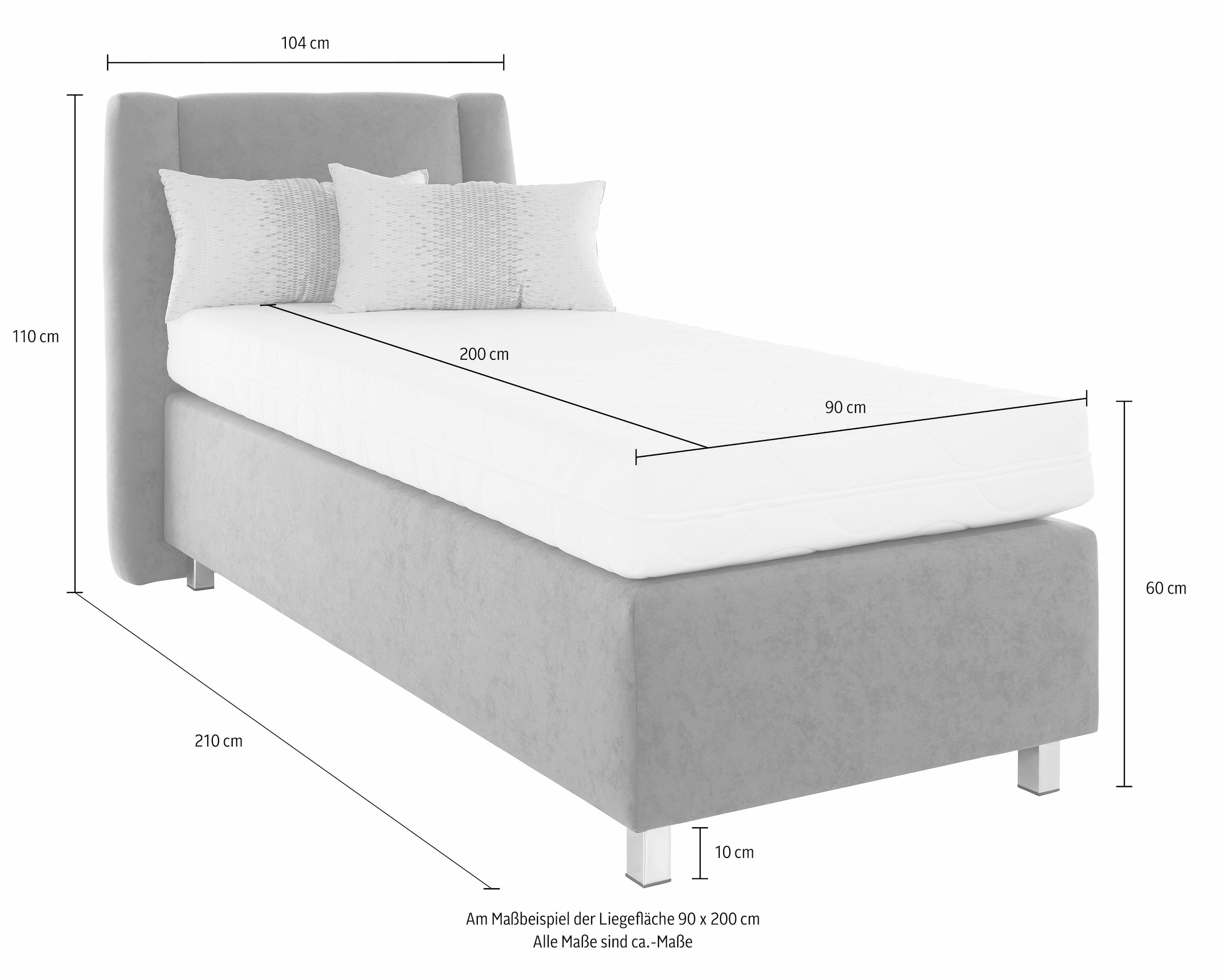 Westfalia Schlafkomfort Boxspringbett inkl. Zierkissen
